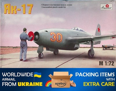 Yak-17 Soviet Jet Fighter 1947 Year 1/72 Scale Plastic Model Kit Amodel 7224