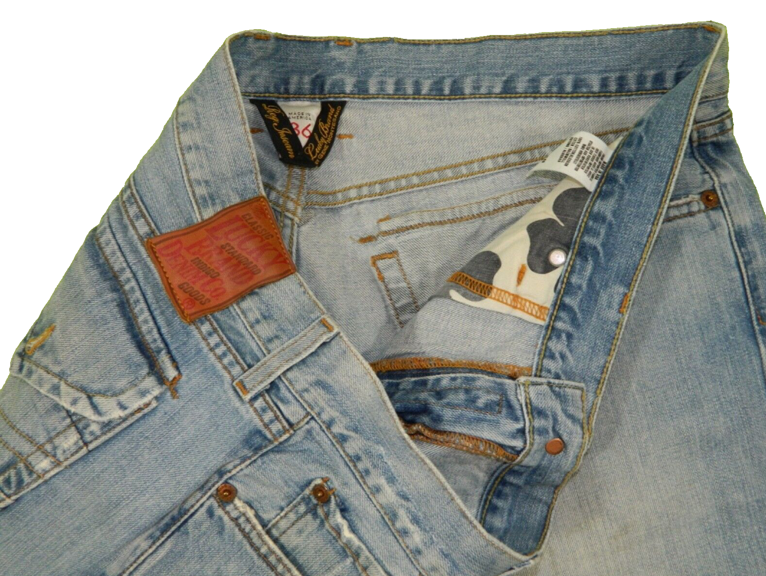 Lucky Brand Lavish Bootleg Destroyed Denim Blue Jeans Tag 36 Lucky Brand Lavish Bootleg Destroyed Denim Blue Jeans Tag 36