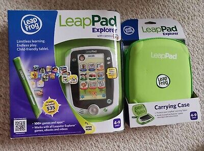 New Leap Frog LeapPad Explorer Tablet With Camera (Green)  with Carrying Case