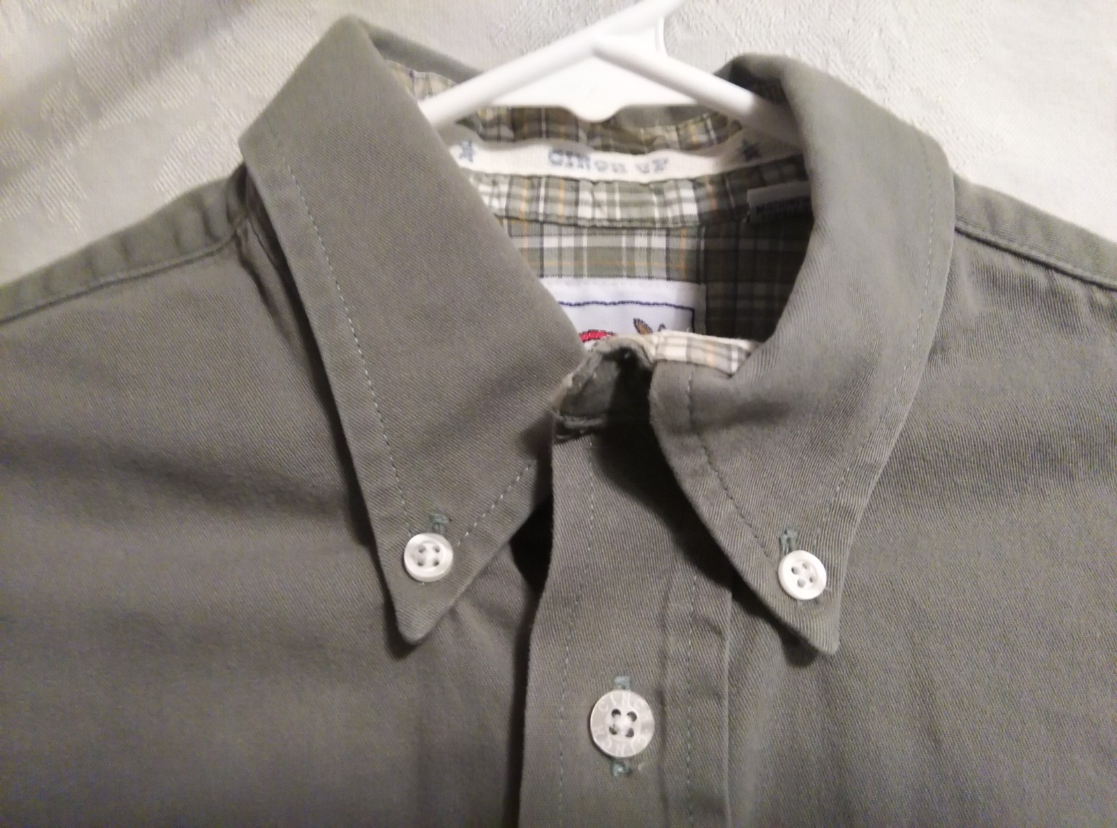 CINCH Olive Green Men's Dress Shirt 100% Cotton Size S - EUC