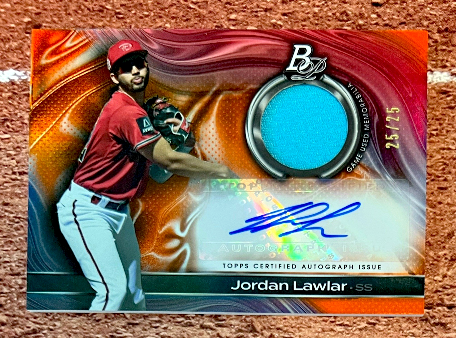 2023 Bowman Platinum Jordan Lawlar #25/25 Pieces Autograph