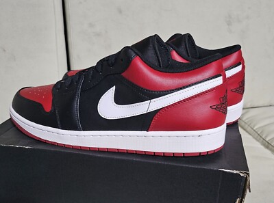 Air Jordan 1 Low Alternate Bred Toe New Org Box US12 Mens 553558 066