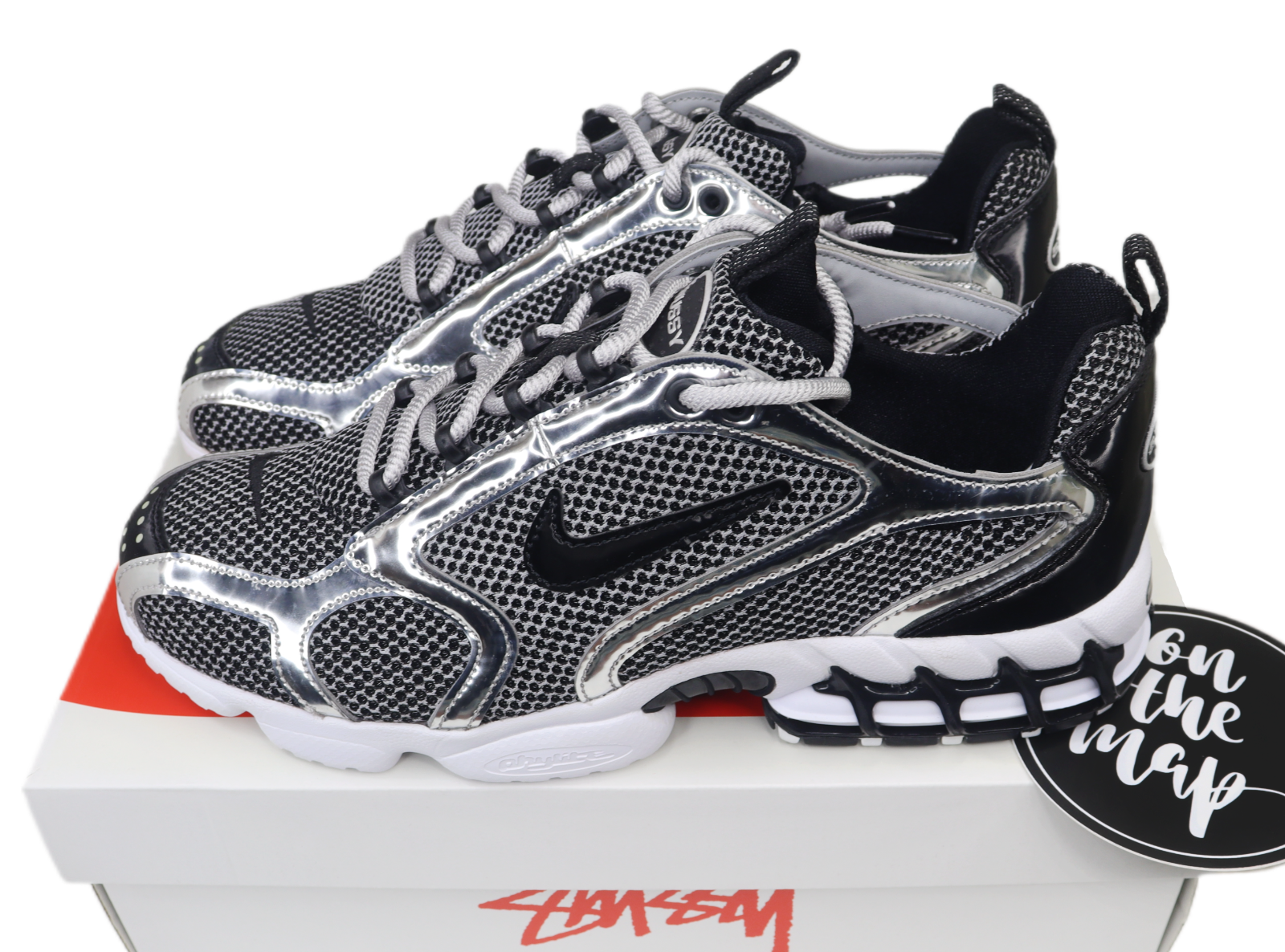 Nike x Stussy Air Zoom Spiridon Cage 2 Pure Platinum UK 9 US 10