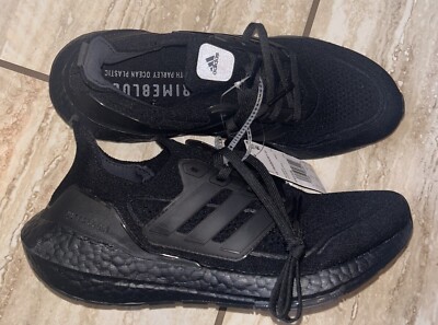 Adidas Men s UltraBoost 21 Athletic Sneakers boost Shoes FY0306 Black Sz M 8 W 9