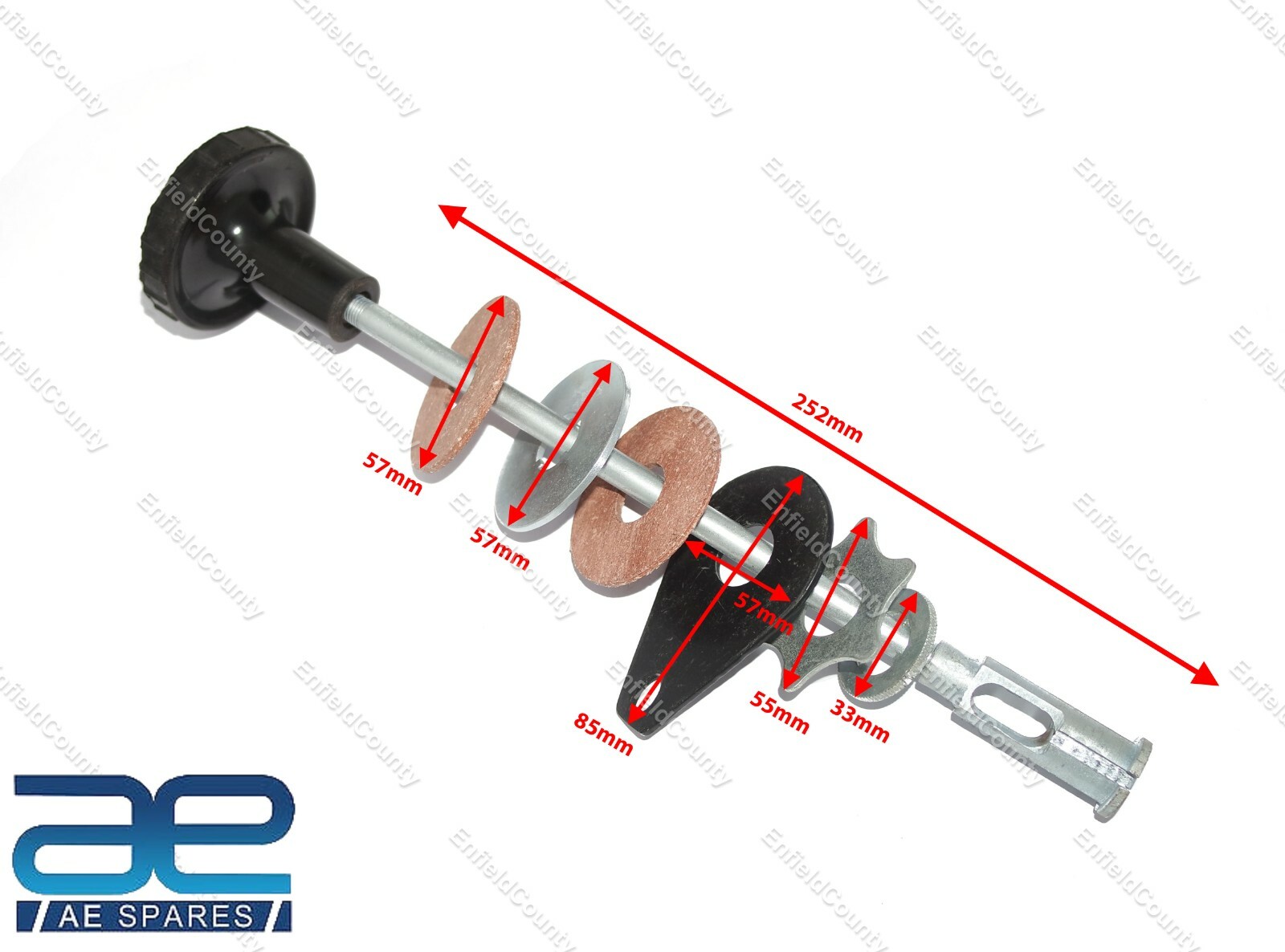 New BSA M20 Complete Front Fork Girder Steering Damper Kit Assembly Repro 