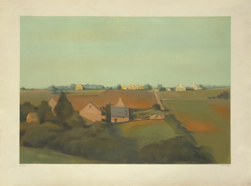 Jean-Pierre Stauffer - Lithographie Originale SignÃ©E NumÃ©RotÃ©E Paysage France