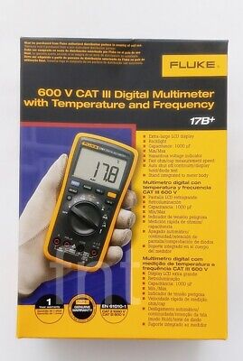 Fluke 17B+ Auto Range Digital Probe Multimeter Meter Temperature & Frequency