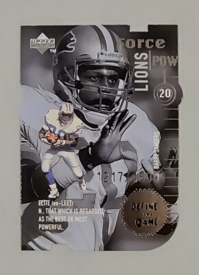 Barry Sanders 1996 Upper Deck Define The Game Die Cut Silver 1217/1500 #DG20