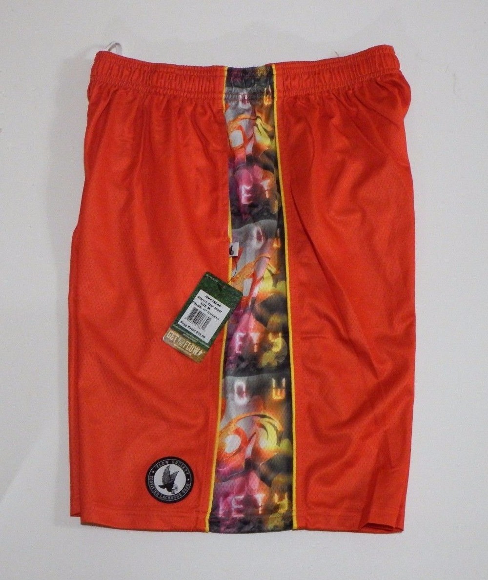 Small Graffiti  Mesh Athletic Shorts Red Flow Society