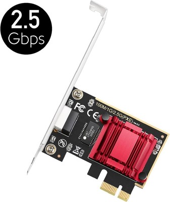 Cudy PCI-E 1-Port 2.5Gbps Gigabit Ethernet PCI Express PCIe Network Card | PE25