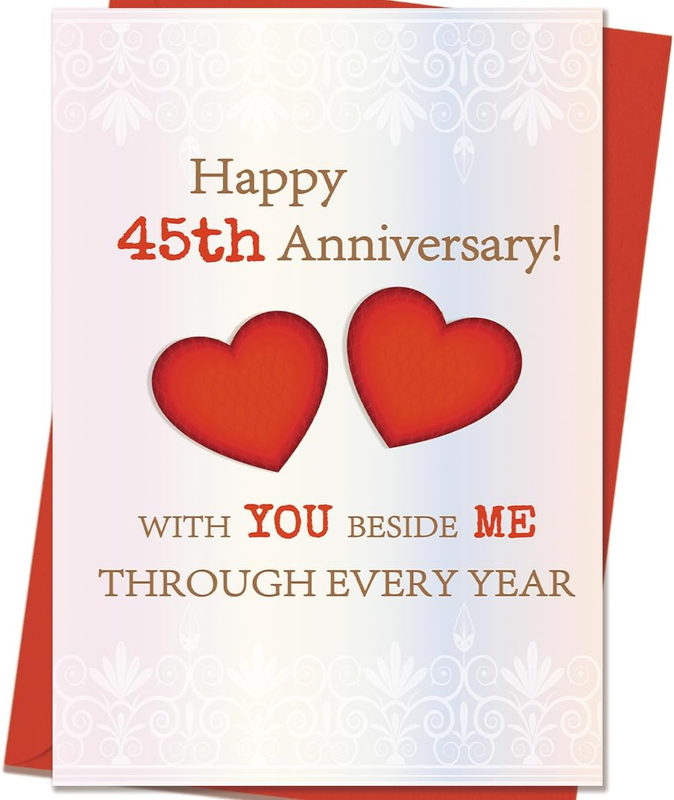 45Th Anniversary Card Gifts for Women Men | Funny 45 Years Wedding Anniversary C