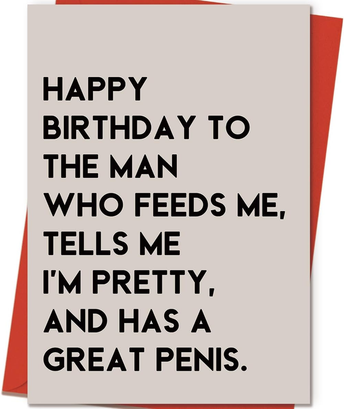Funny Birthday Card Gift for Men Husband Boyfriend Him,Cheeky and Romantic Bday