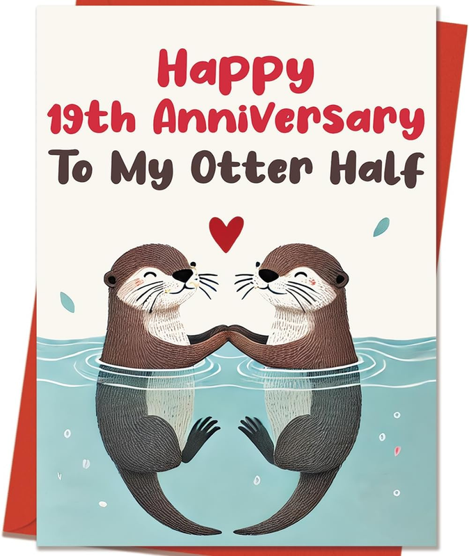 19Th Anniversary Card Gifts for Him Her | Funny 19 Year Wedding Anniversary Card