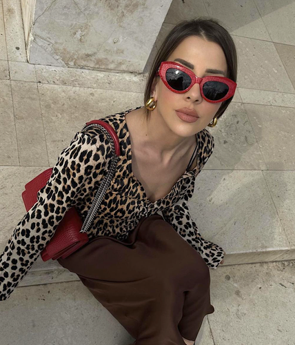 BALENCIAGA BALENCIAGA BB0236S-003 RED RED GREY SUNGLASSES