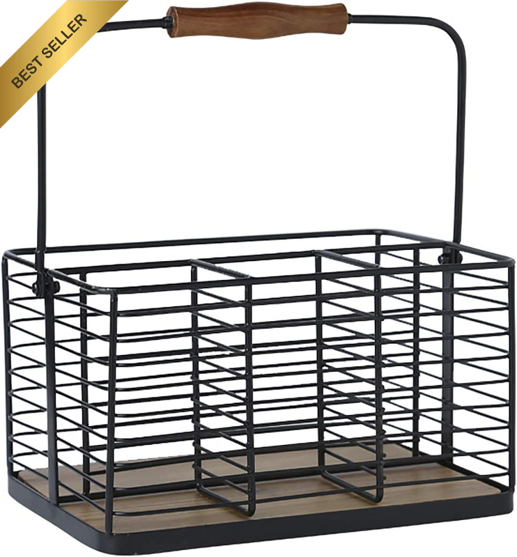 Utensil Holder Kitchen Condiment Organizer Utensil Caddy Storage Basket Organize