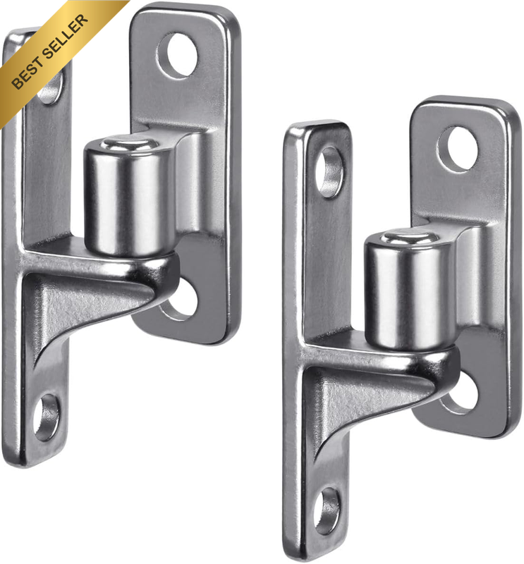 2 Pcs 304 Stainless Steel Gate Hinges, One-Piece Weldless Heavy Duty Hinge, Wall