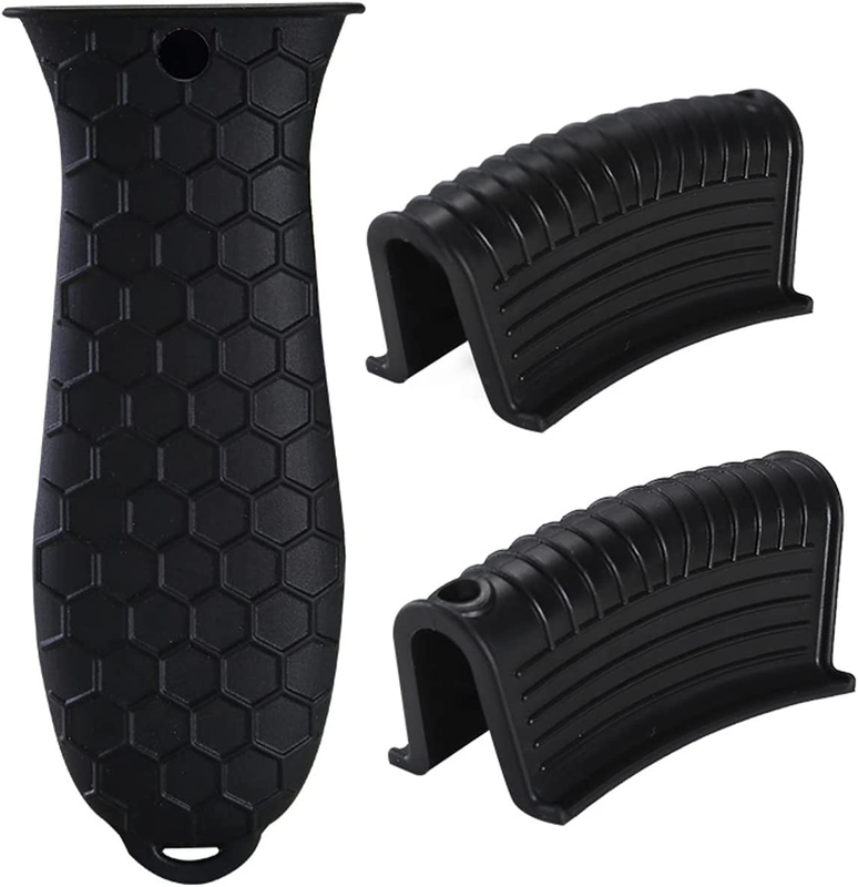 3 Pieces Silicone Hot Handle Holder Non Slip Pot Holders Cover Assist Hot Pan Ha