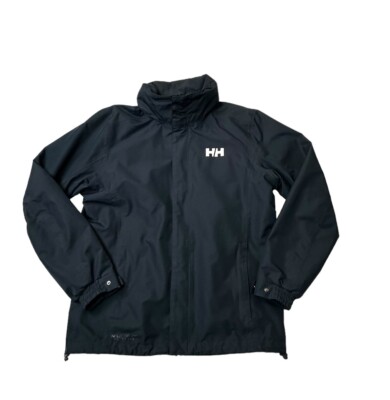 Helly Hansen Dubliner Water/Wind Proof Rain Jacket Mens M Navy Hooded Coat