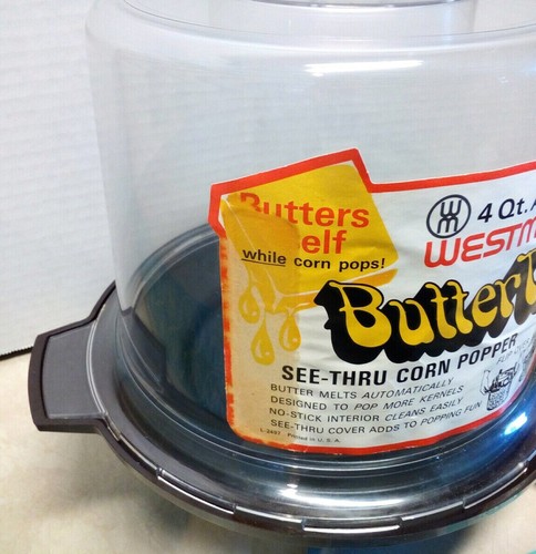 Vintage Westmark West Bend Electric Popcorn Popper 4 qt. Model No. 21864 w/ Box