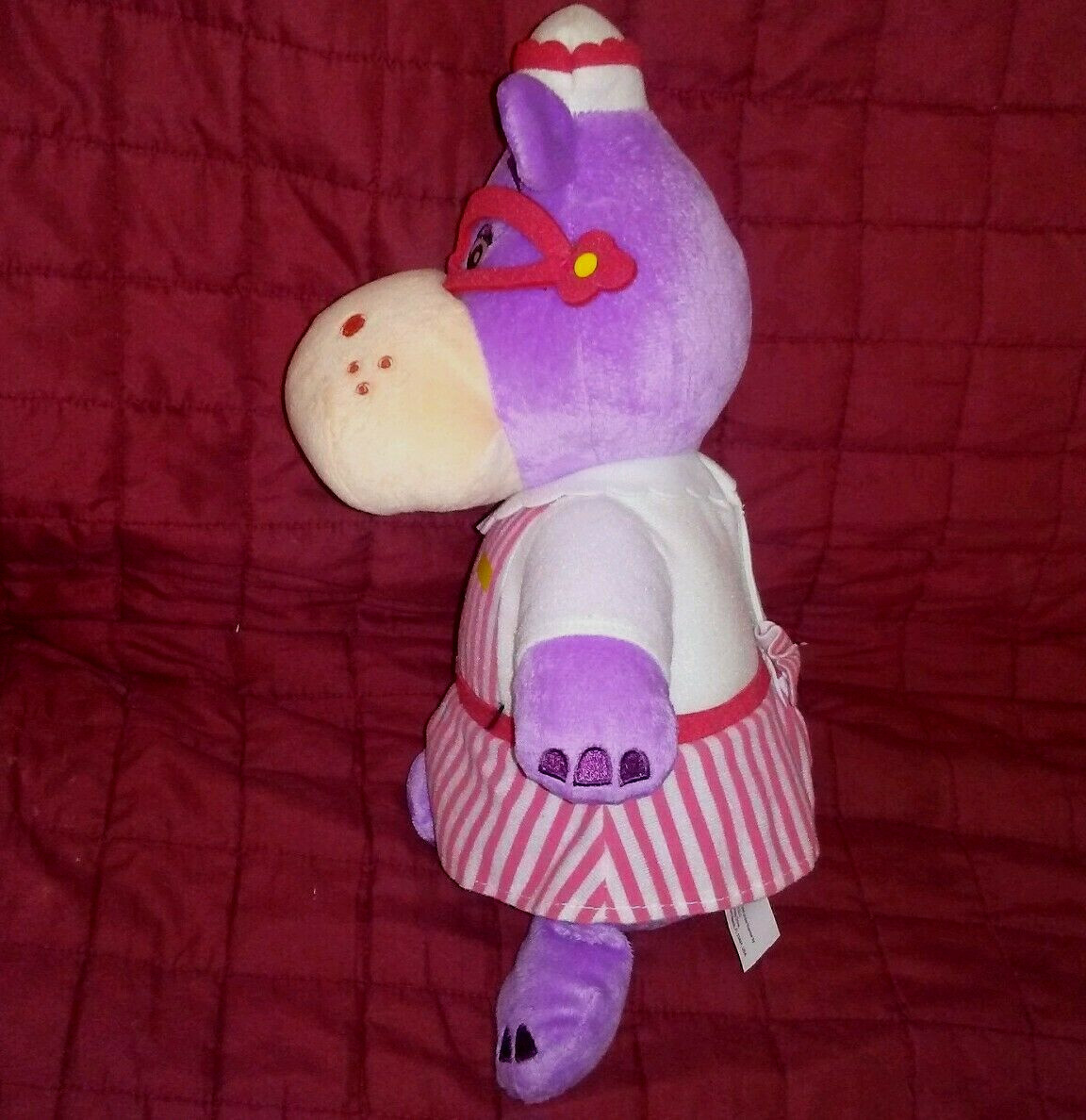 Disney Doc McStuffins HALLIE HIPPO Talking 14in Purple Soft Plush Just Play