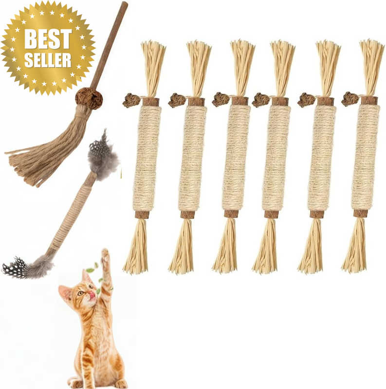 8 Pack Sticks Cat Toys, Natural Cat Chew Stick Toy for Cat Dental Care Teeth Cle