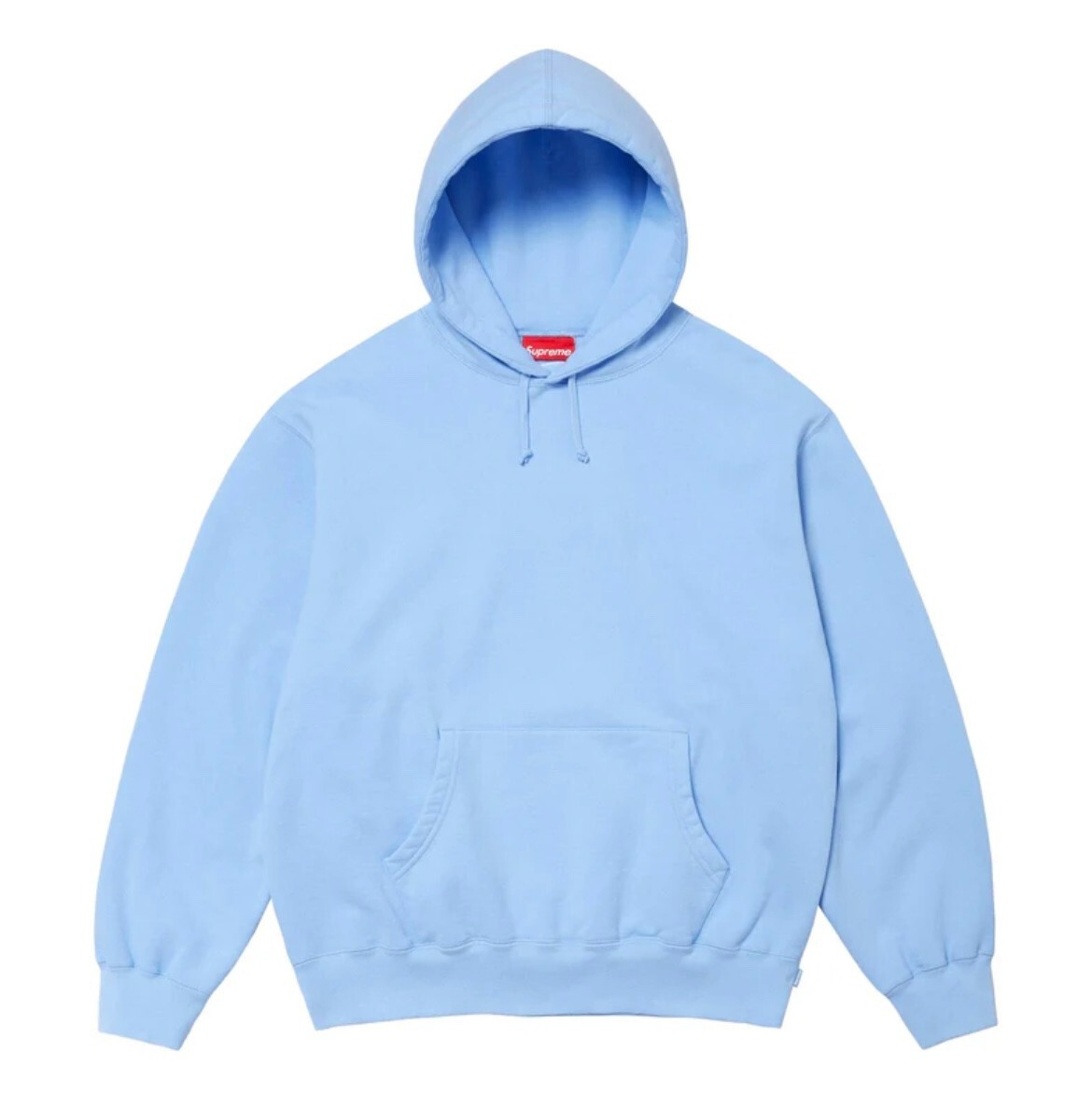 Pre-owned Supreme Satin Applique Hooded Sweatshirt Light Blue Xl In Hand