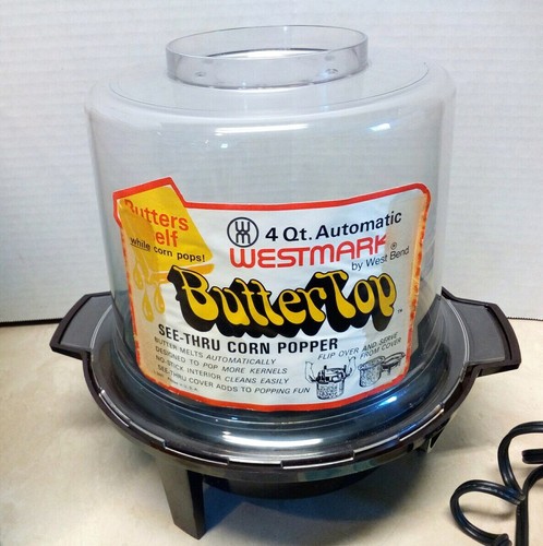 Vintage Westmark West Bend Electric Popcorn Popper 4 qt. Model No. 21864 w/ Box