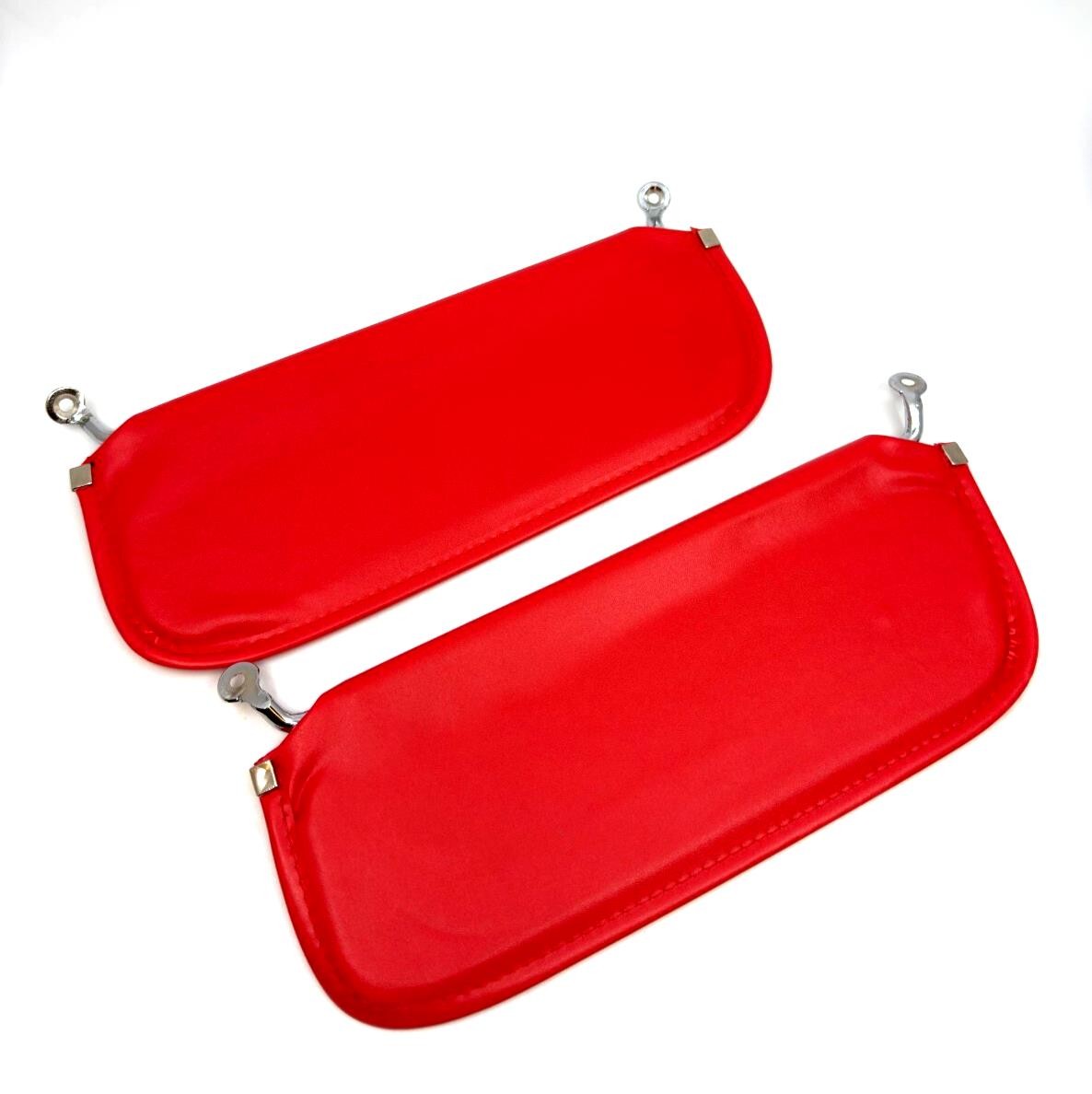 Sunvisor Set Pair With Bracket for Corvette C3 Stingray 1969-1976 L+R 2pcs Red