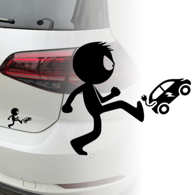 Auto Aufkleber | Elektro | Anti E - Car | F*CK E- Auto Lustig | Fun Sticker 203