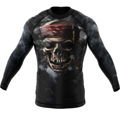 SMMASH Pirates of MMA Rashguard Herren Kampfsport Langarm, Sport Longsleeve