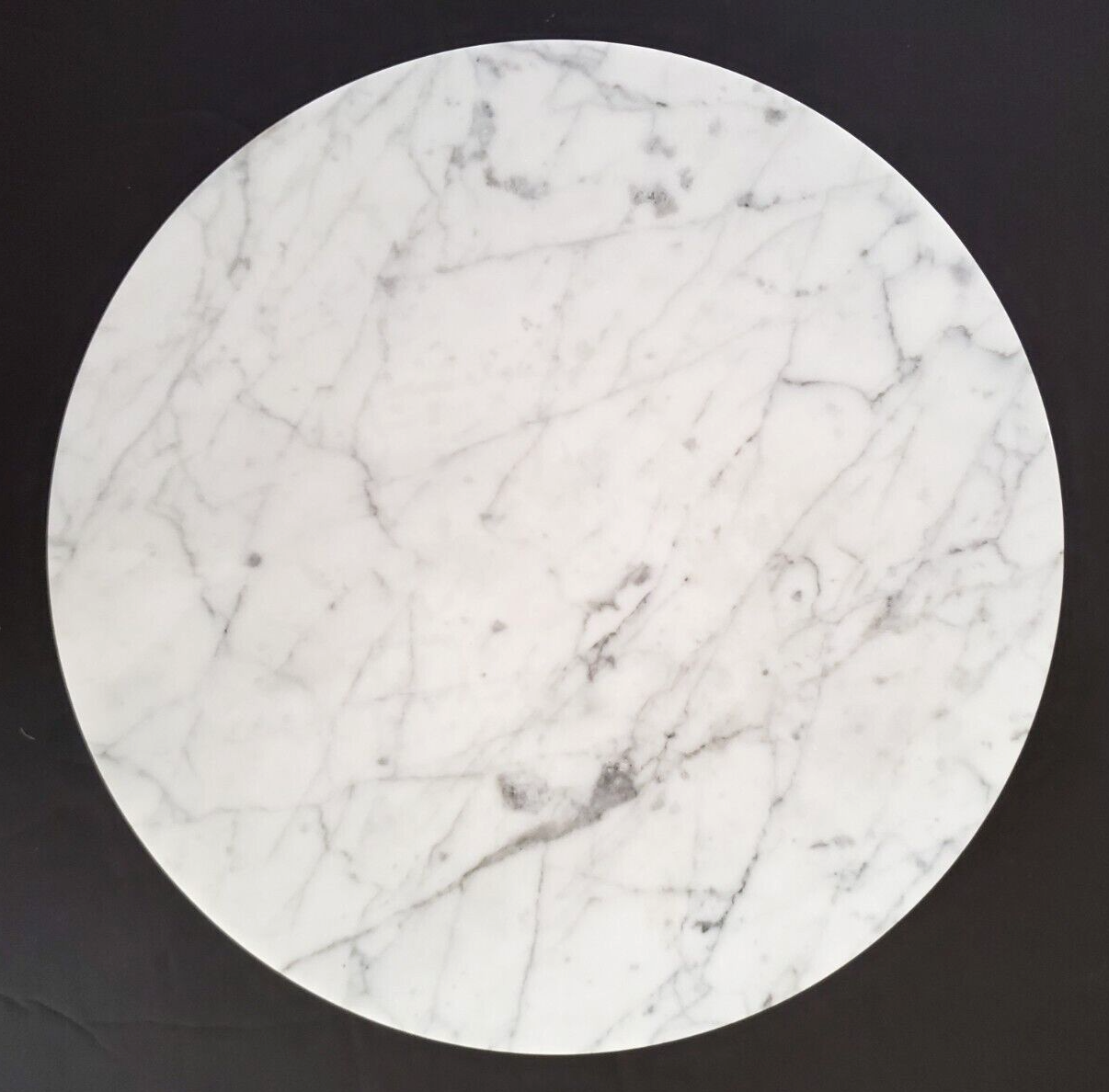 ATAPCO Revolving Carrara Italian Marble Rotating Tray w/3 Cheese Knifes