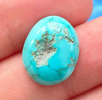 Cute Faux Turquoise with Light Matrix Oval Shape 16x13 mm Cabochon Gemstone