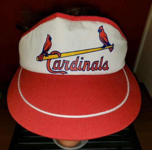 VINTAGE ST LOUIS CARDINALS LA BEER KHTR POWER 103.3 RADIO SUN VISOR GOLF HAT CAP