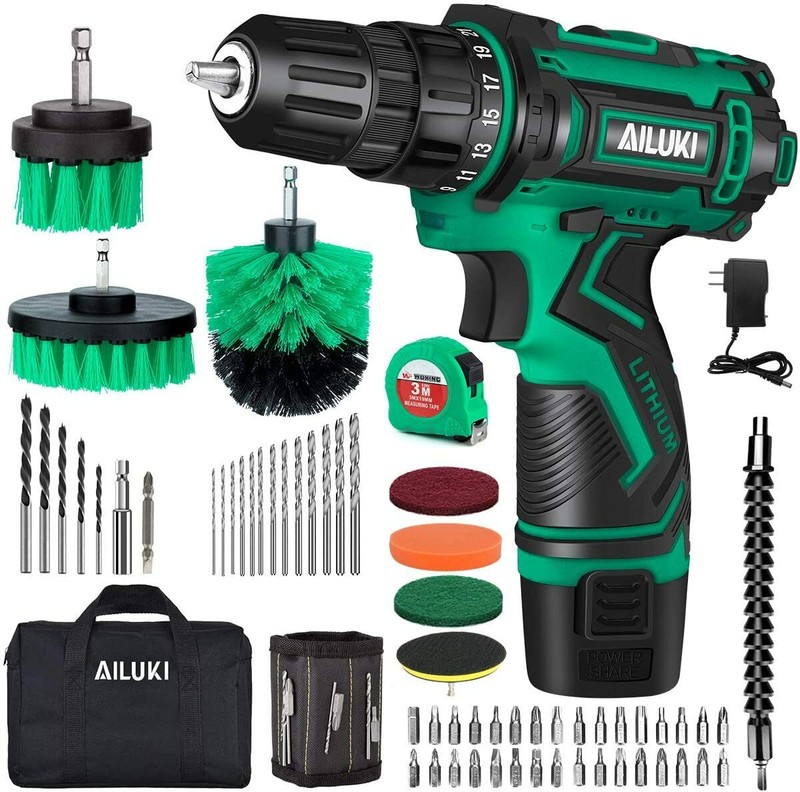 Taladros 12V Inalambrico Combo Taladro Impacto Atornillador Electrico Kit 67 PCs
