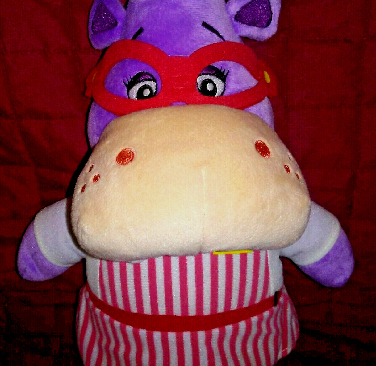 Disney Doc McStuffins HALLIE HIPPO Talking 14in Purple Soft Plush Just Play