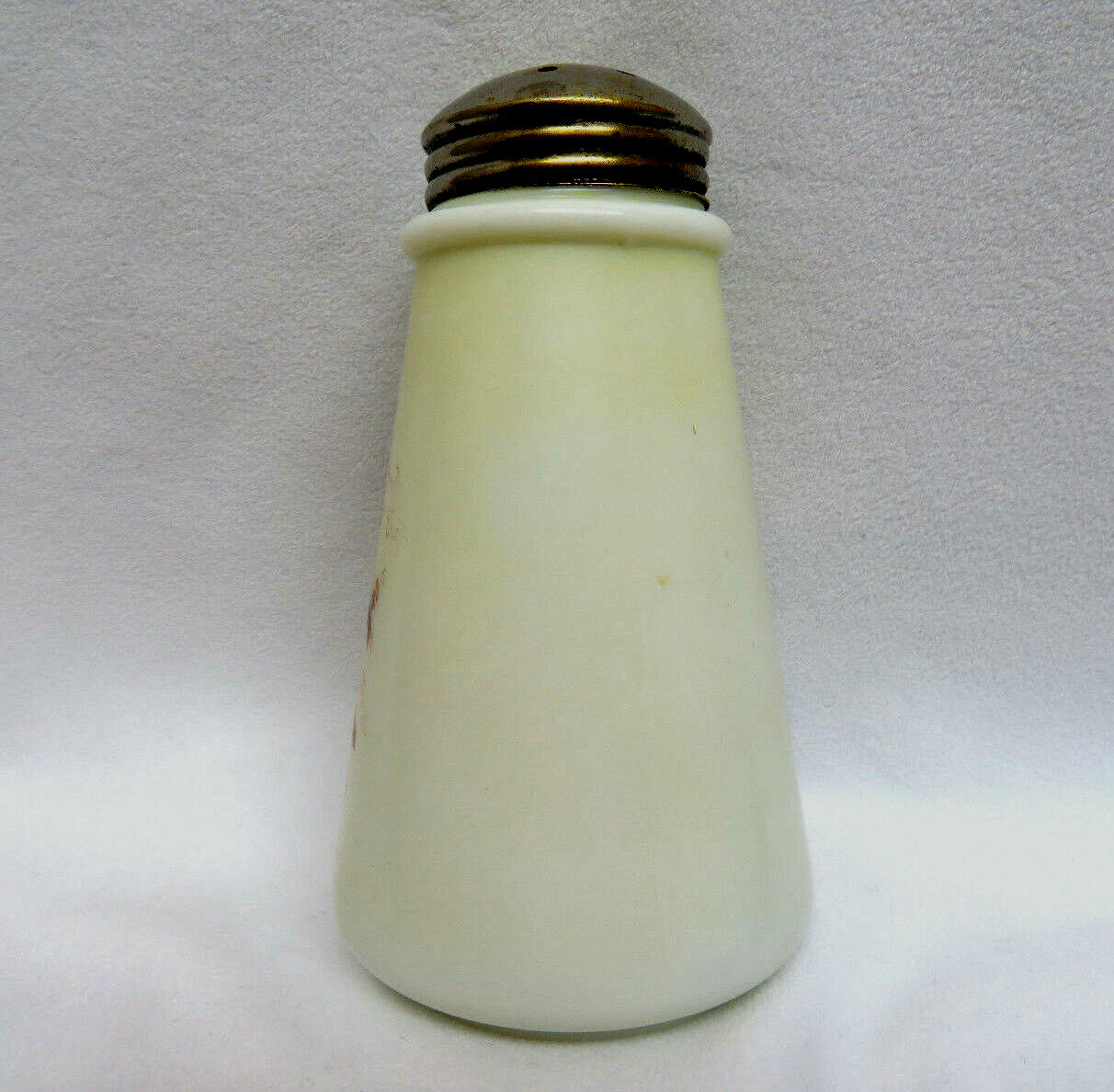Antique Vintage Floral Design on Milkglass Sugar Shaker / Muffineer