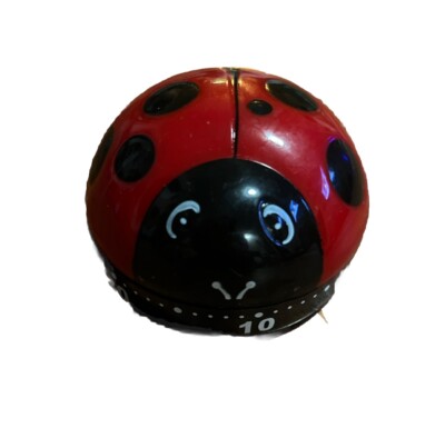 Lady Bug Mechanical 60 Minute Timer WORKS