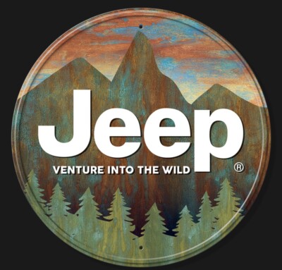 Jeep Venture Round Metal Sign 4x4 Off Road Garage Shop Bar  Wall Decor #2808