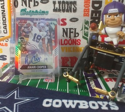2021 Score Football #53 Dallas Cowboys WR Amari Cooper Red Zone Auto #03/10