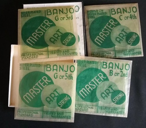 Rare Set Vintage Master Art Banjo Strings Original Box Made in Czechoslovakia