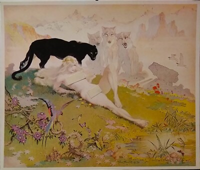 FRANK FRAZETTA GOLDEN GIRL, RUSS COCHRAN AD POSTCARD, 7.25x6.125'' 1977, NEW MINT