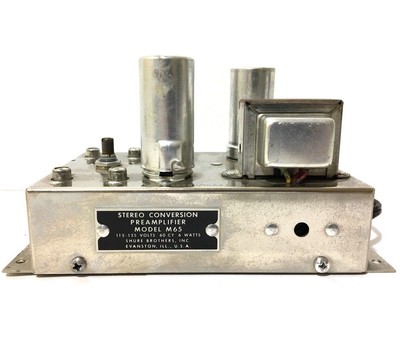 Shure Model M-65 Phono Stereo Conversion Tube Pre-Amplifier Telefunken Tested A