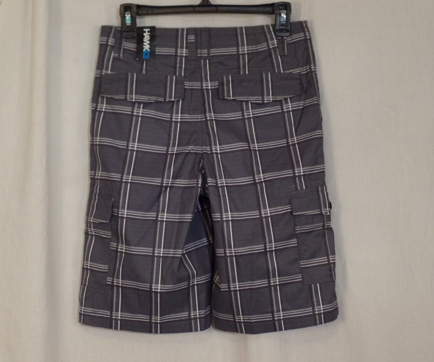 Boys Size 16 Shorts TONY HAWK Plaid Cargo Rip-stop NWT $40