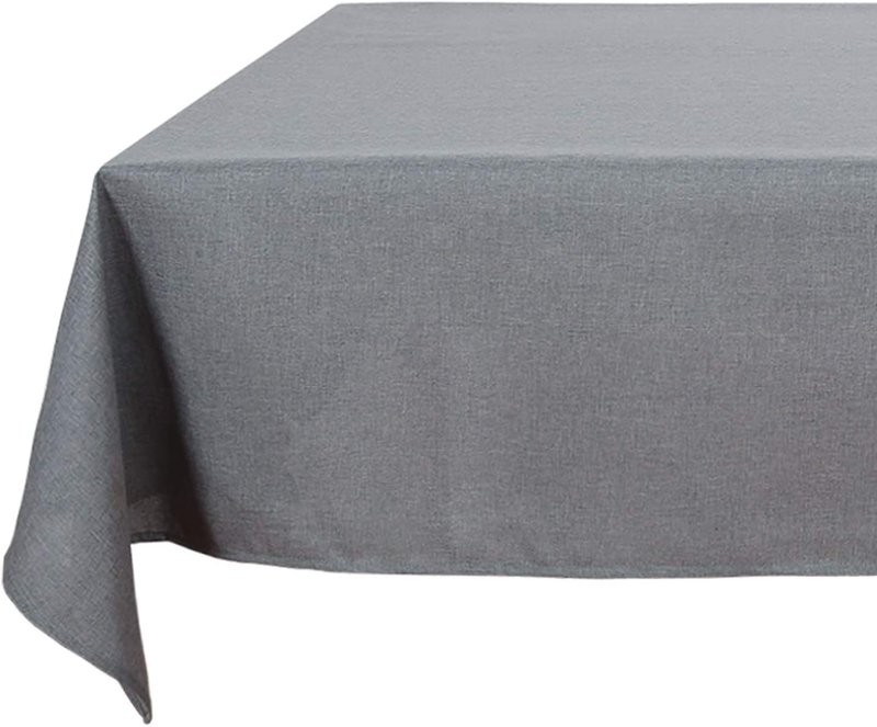 Linen Rectangular Look Linen Grey Table