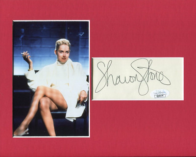 Sharon Stone Basic Instinct Sexy Rare Signed Autograph Photo Display JSA