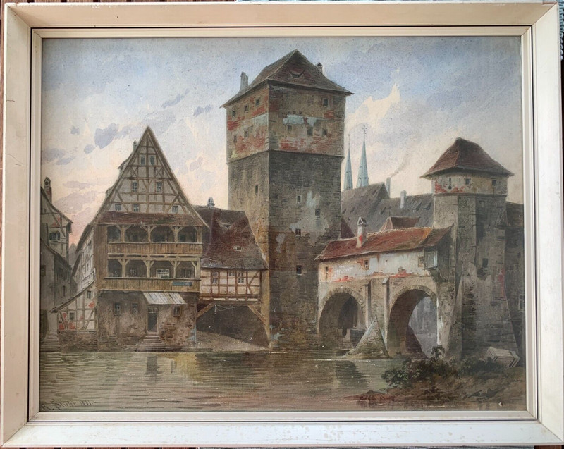 Stieler, Robert *1847 - 1908, Apuarell Von NÃ¼Rnberg
