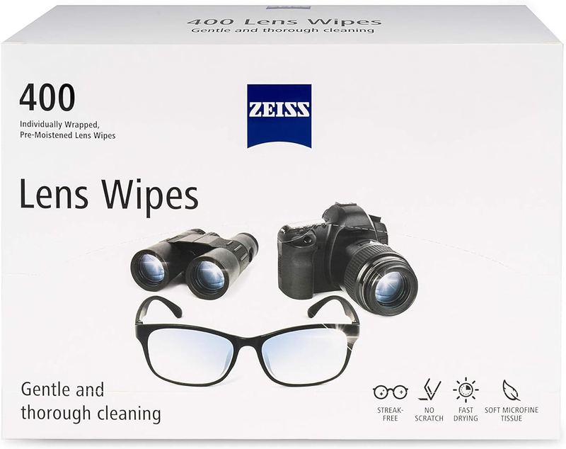 ZEISS Pre-Moistened Lens Cleaning Wipes, 400 Count