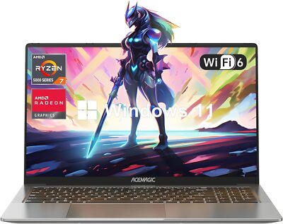ACEMAGIC 16.1'' 17.3'' FHD Notebook Laptop Intel AMD Ryzen 7 5700U 16GB 512GB SSD 