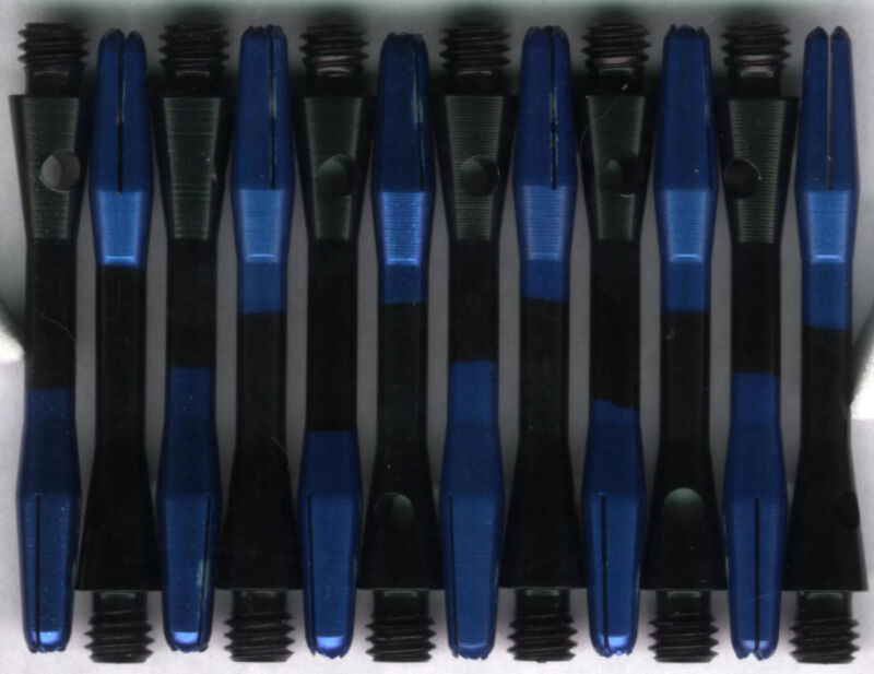 1.5in. Black & Blue Two Tone Aluminum Dart Shafts: 3 per set