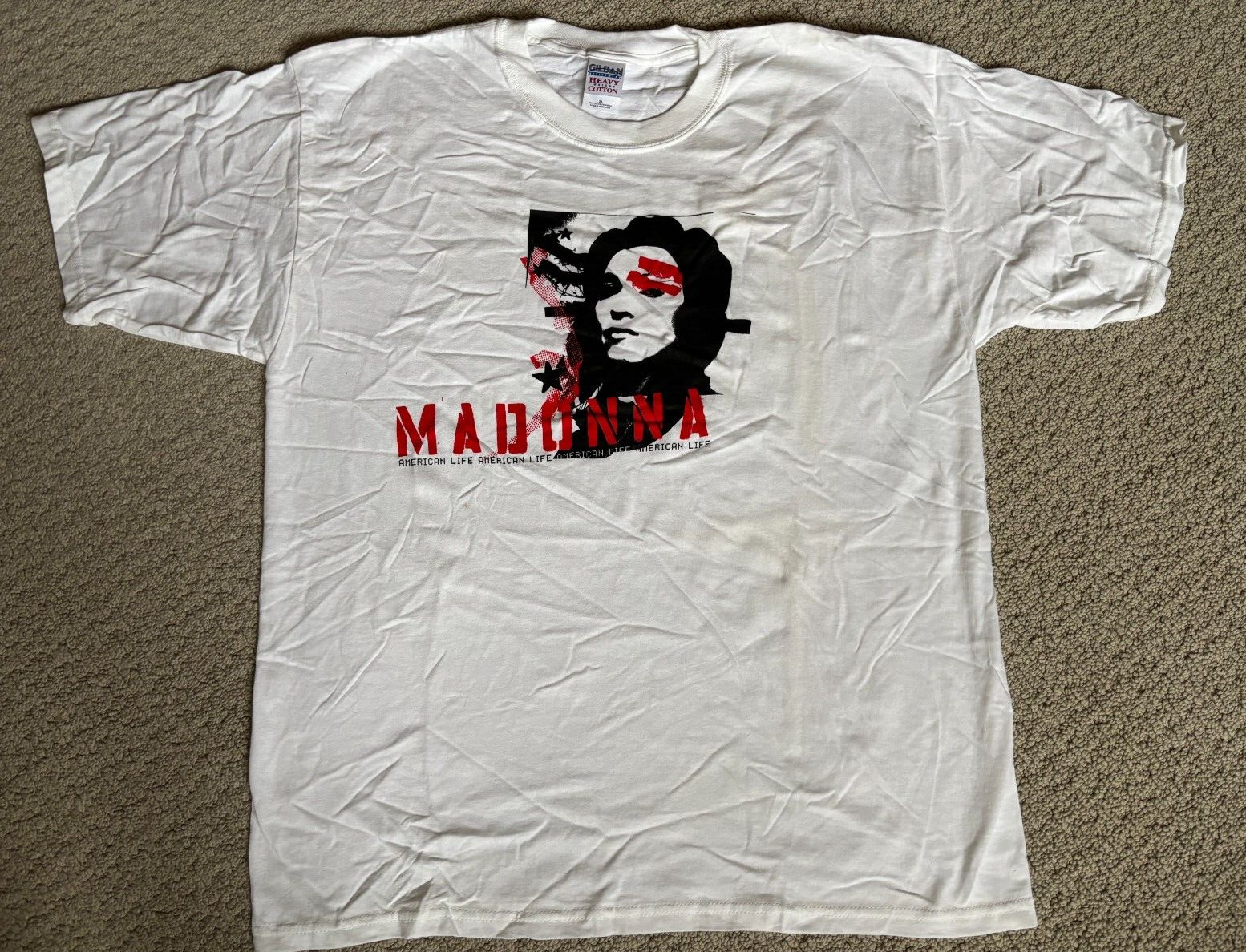 マドンナ　American Life　2003年 オフィシャル 貴重 Tシャツ Vintage MADONNA 2003 American Life Shirt Size XL. New